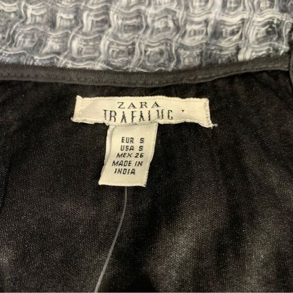ZARA Trafaluc Racerback Black and Sequins Mini Dress Small #839 - Picture 3 of 7